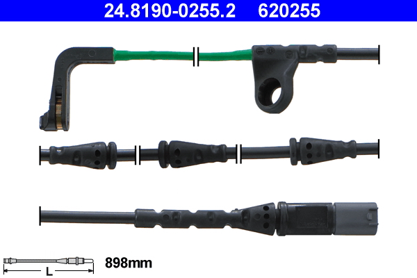 Warning Contact, brake pad wear