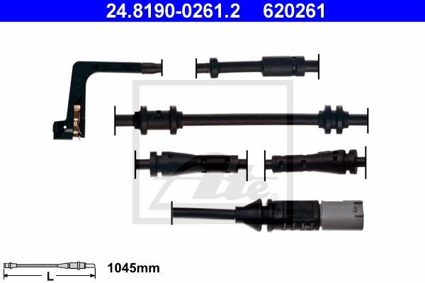 ATE 24.8190-0261.2 Contatto segnalazione, Usura past. freno/mat. d'attrito