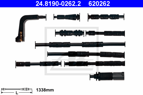 ATE 24.8190-0262.2 Contatto segnalazione, Usura past. freno/mat. d'attrito