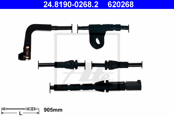 ATE 24.8190-0268.2 Contatto segnalazione, Usura past. freno/mat. d'attrito