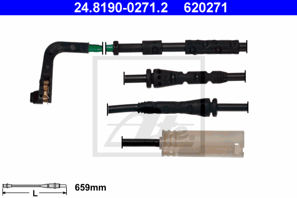 ATE 24.8190-0271.2 Contatto segnalazione, Usura past. freno/mat. d'attrito