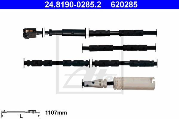 ATE 24.8190-0285.2 Contatto segnalazione, Usura past. freno/mat. d'attrito