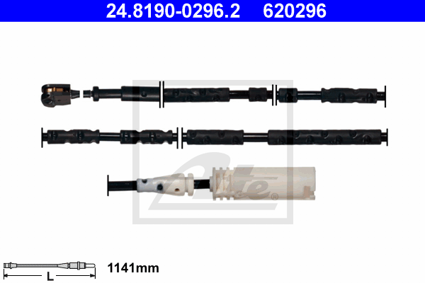 ATE 24.8190-0296.2 Contatto segnalazione, Usura past. freno/mat. d'attrito