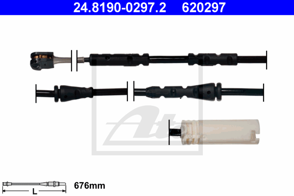 ATE 24.8190-0297.2 Contatto segnalazione, Usura past. freno/mat. d'attrito