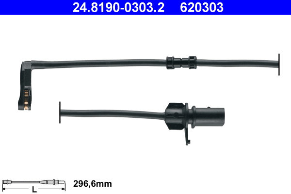 Warning Contact, brake pad wear