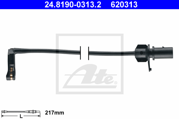 ATE 24.8190-0313.2 Contatto segnalazione, Usura past. freno/mat. d'attrito