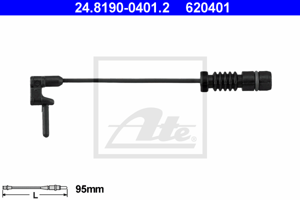 ATE 24.8190-0401.2 Contatto segnalazione, Usura past. freno/mat. d'attrito