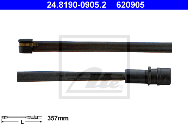 ATE 24.8190-0905.2 Contatto segnalazione, Usura past. freno/mat. d'attrito