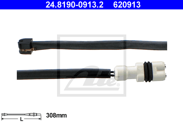 ATE 24.8190-0913.2 Contatto segnalazione, Usura past. freno/mat. d'attrito