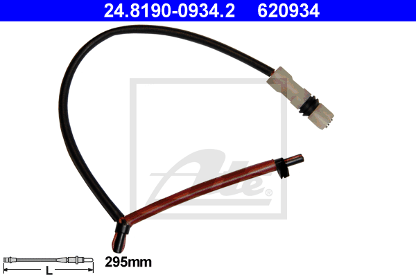 ATE 24.8190-0934.2 Contatto segnalazione, Usura past. freno/mat. d'attrito-Contatto segnalazione, Usura past. freno/mat. d'attrito-Ricambi Euro