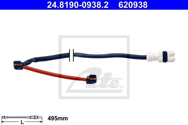 ATE 24.8190-0938.2 Contatto segnalazione, Usura past. freno/mat. d'attrito