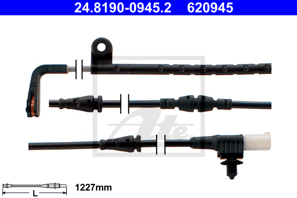 ATE 24.8190-0945.2 Contatto segnalazione, Usura past. freno/mat. d'attrito