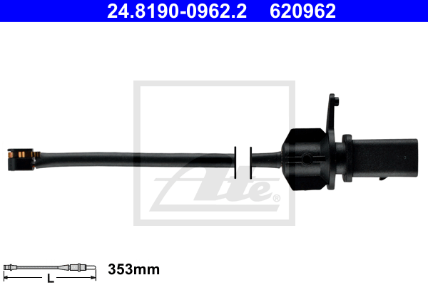 ATE 24.8190-0962.2 Contatto segnalazione, Usura past. freno/mat. d'attrito