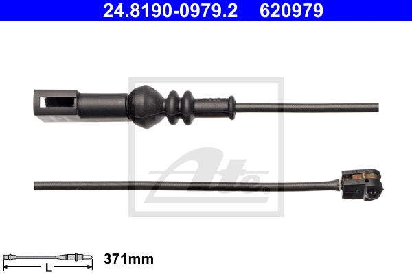 ATE 24.8190-0979.2 Contatto segnalazione, Usura past. freno/mat. d'attrito