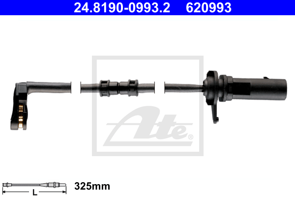 ATE 24.8190-0993.2 Contatto segnalazione, Usura past. freno/mat. d'attrito