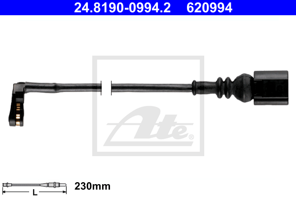 ATE 24.8190-0994.2 Contatto segnalazione, Usura past. freno/mat. d'attrito