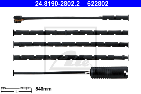 ATE 24.8190-2802.2 Contatto segnalazione, Usura past. freno/mat. d'attrito