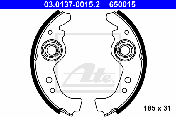 ATE 03.0137-0015.2 Kit ganasce freno