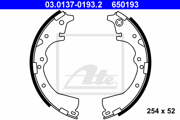 ATE 03.0137-0193.2 Kit ganasce freno