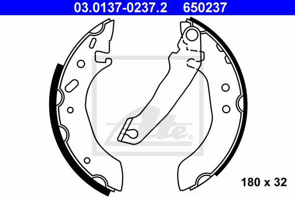 ATE 03.0137-0237.2 Kit ganasce freno