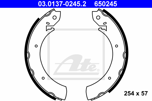 ATE 03.0137-0245.2 Kit ganasce freno-Kit ganasce freno-Ricambi Euro