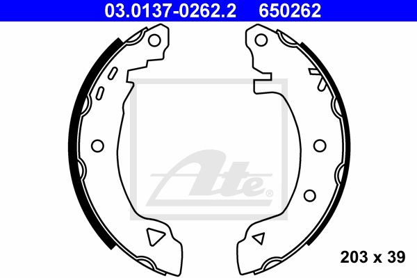 ATE 03.0137-0262.2 Kit ganasce freno