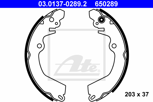 ATE 03.0137-0289.2 Kit ganasce freno