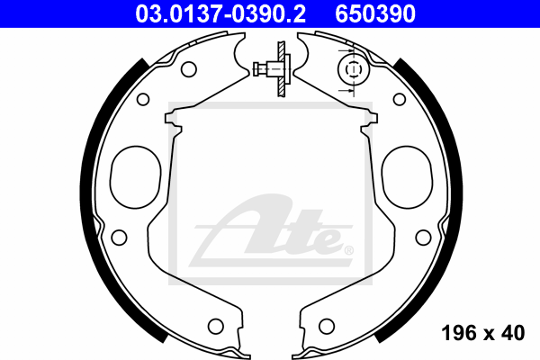 ATE 03.0137-0390.2 Kit ganasce, Freno stazionamento