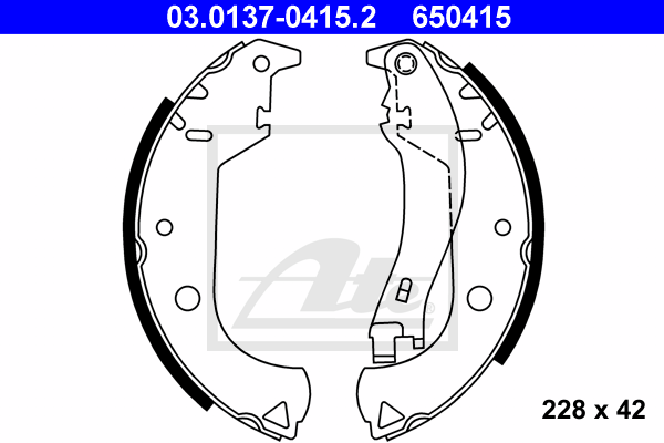 ATE 03.0137-0415.2 Kit ganasce freno