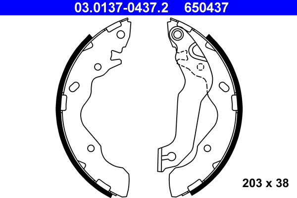 ATE 03.0137-0416.2 Bremsesko sett