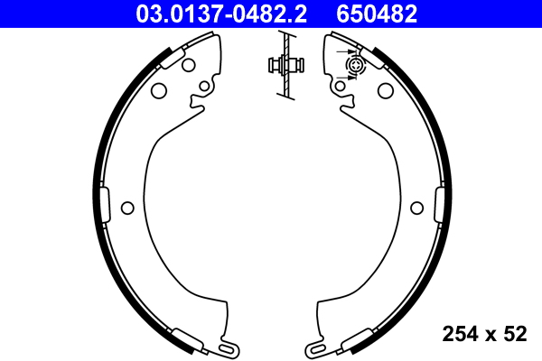 ATE 03.0137-0482.2 Bremsbackensatz
