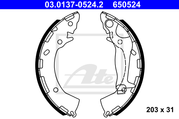 ATE 03.0137-0524.2 Kit ganasce freno