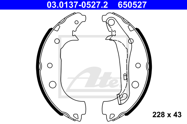 ATE 03.0137-0527.2 Kit ganasce freno