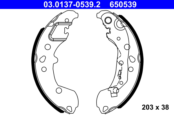 TEXTAR 91052500 Bremsesko sett