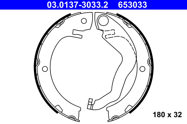 Brake Shoe Set, parking brake