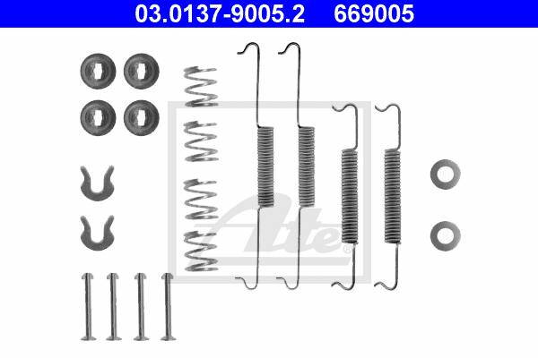 ATE 03.0137-9005.2 Kit accessori, Ganasce freno