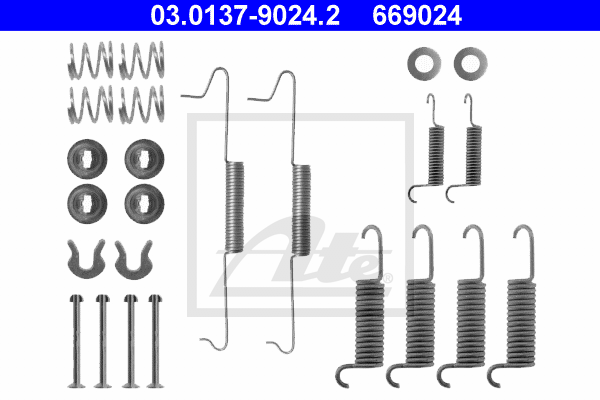 ATE 03.0137-9024.2 Kit accessori, Ganasce freno