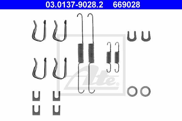 ATE 03.0137-9028.2 Kit accessori, Ganasce freno-Kit accessori, Ganasce freno-Ricambi Euro