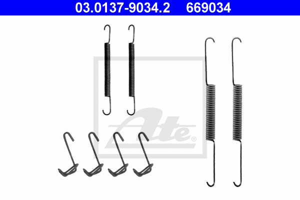 ATE 03.0137-9034.2 Kit accessori, Ganasce freno-Kit accessori, Ganasce freno-Ricambi Euro