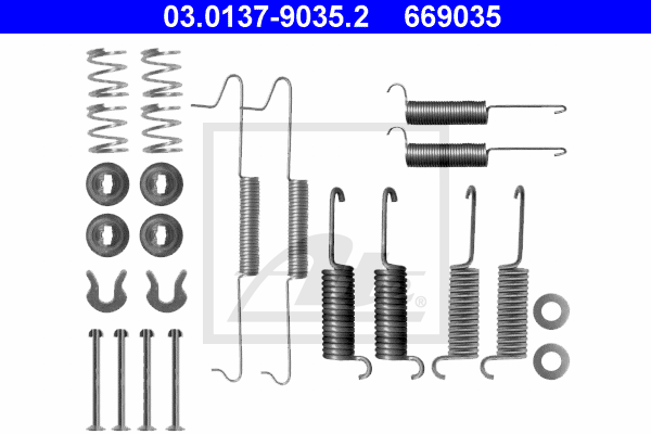 ATE 03.0137-9035.2 Kit accessori, Ganasce freno