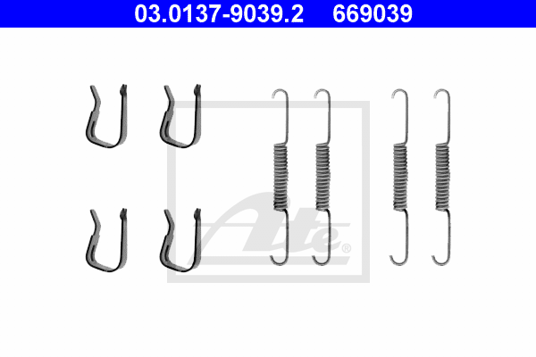 ATE 03.0137-9039.2 Kit accessori, Ganasce freno-Kit accessori, Ganasce freno-Ricambi Euro