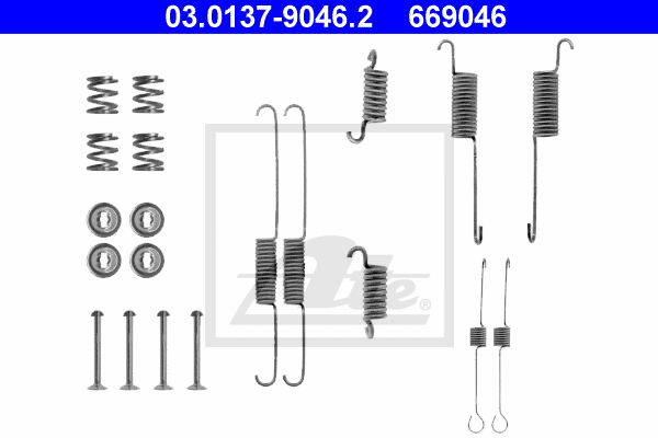 ATE 03.0137-9046.2 Kit accessori, Ganasce freno