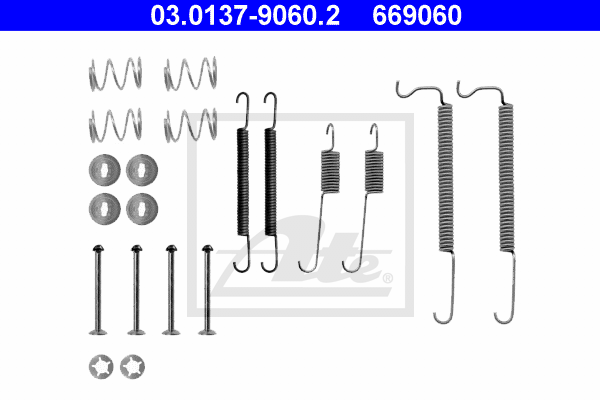 ATE 03.0137-9060.2 Kit accessori, Ganasce freno-Kit accessori, Ganasce freno-Ricambi Euro