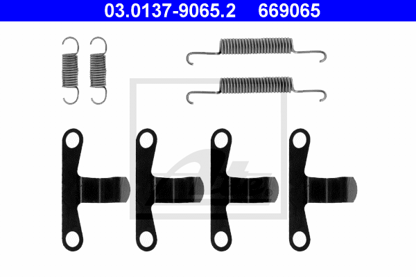 ATE 03.0137-9065.2 Kit accessori, Ganasce freno stazionamento-Kit accessori, Ganasce freno stazionamento-Ricambi Euro