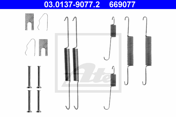 ATE 03.0137-9077.2 Kit accessori, Ganasce freno