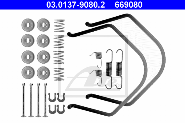 ATE 03.0137-9080.2 Kit accessori, Ganasce freno