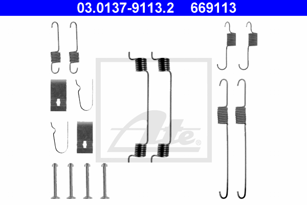 ATE 03.0137-9113.2 Kit accessori, Ganasce freno