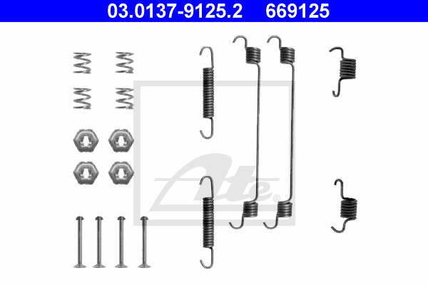 ATE 03.0137-9125.2 Kit accessori, Ganasce freno-Kit accessori, Ganasce freno-Ricambi Euro