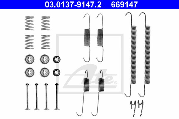 ATE 03.0137-9147.2 Kit accessori, Ganasce freno