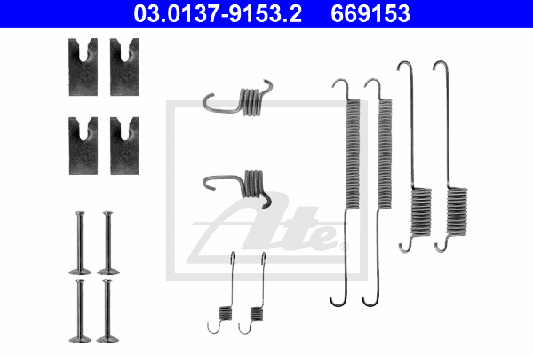 ATE 03.0137-9153.2 Kit accessori, Ganasce freno